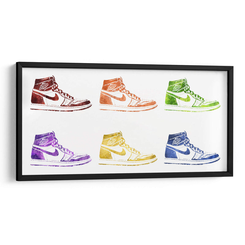 Jordan One Stencils Colors 2 - Fake Classics | Cuadro decorativo de Canvas Lab