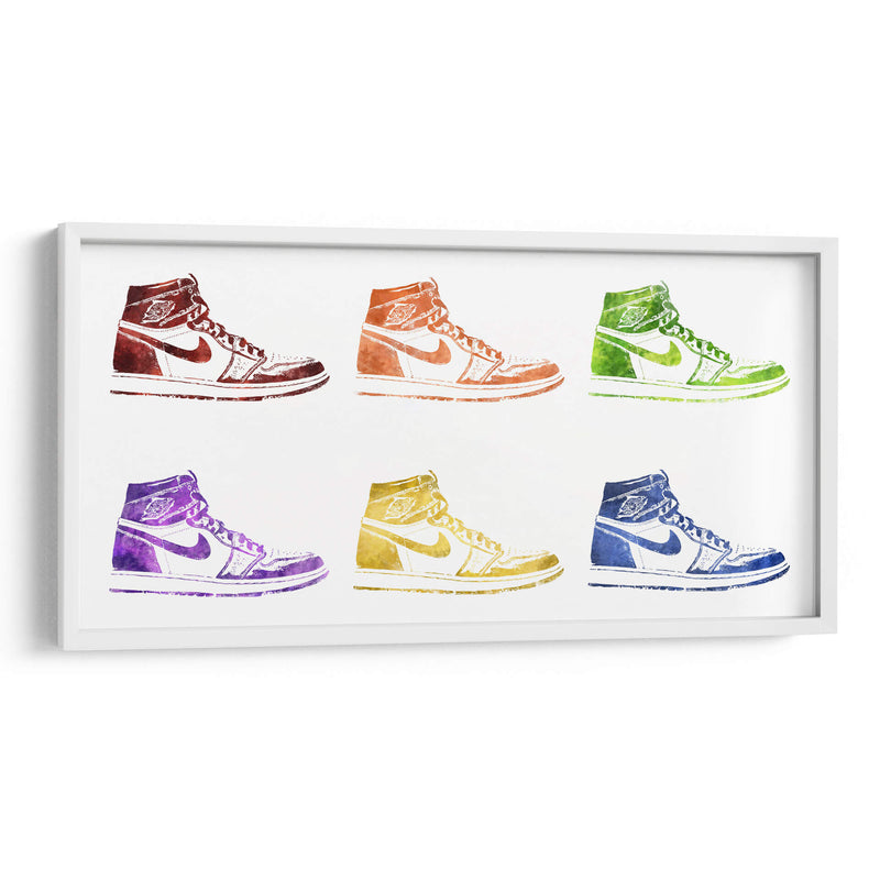 Jordan One Stencils Colors 2 - Fake Classics | Cuadro decorativo de Canvas Lab