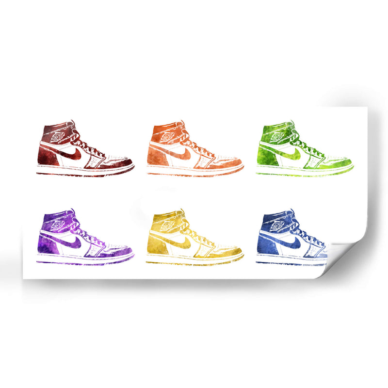 Jordan One Stencils Colors 2 - Fake Classics | Cuadro decorativo de Canvas Lab