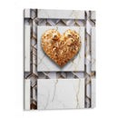 Corazón de Oro sobre Mármol Blanco - DeLaVegaGaming | Cuadro decorativo de Canvas Lab