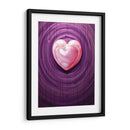 Corazón Rosa de Mármol Sobre Madera Púrpura - DeLaVegaGaming | Cuadro decorativo de Canvas Lab