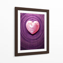 Corazón Rosa de Mármol Sobre Madera Púrpura - DeLaVegaGaming | Cuadro decorativo de Canvas Lab