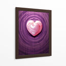 Corazón Rosa de Mármol Sobre Madera Púrpura - DeLaVegaGaming | Cuadro decorativo de Canvas Lab