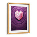 Corazón Rosa de Mármol Sobre Madera Púrpura - DeLaVegaGaming | Cuadro decorativo de Canvas Lab