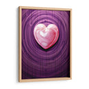Corazón Rosa de Mármol Sobre Madera Púrpura - DeLaVegaGaming | Cuadro decorativo de Canvas Lab