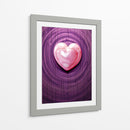 Corazón Rosa de Mármol Sobre Madera Púrpura - DeLaVegaGaming | Cuadro decorativo de Canvas Lab