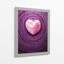 Corazón Rosa de Mármol Sobre Madera Púrpura - DeLaVegaGaming | Cuadro decorativo de Canvas Lab