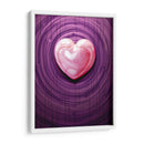 Corazón Rosa de Mármol Sobre Madera Púrpura - DeLaVegaGaming | Cuadro decorativo de Canvas Lab