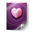 Corazón Rosa de Mármol Sobre Madera Púrpura - DeLaVegaGaming | Cuadro decorativo de Canvas Lab