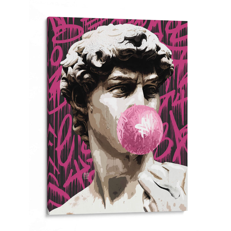 The David Bubblegum Graffiti - David Aste | Cuadro decorativo de Canvas Lab