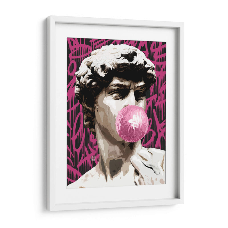 The David Bubblegum Graffiti - David Aste | Cuadro decorativo de Canvas Lab