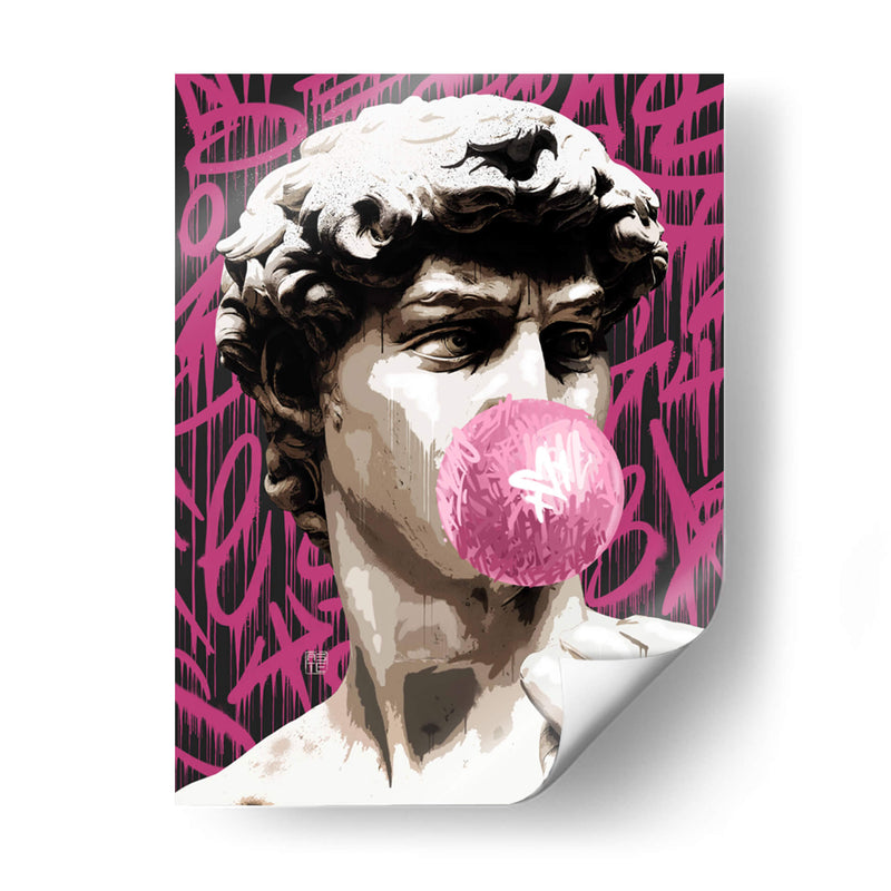 The David Bubblegum Graffiti - David Aste | Cuadro decorativo de Canvas Lab