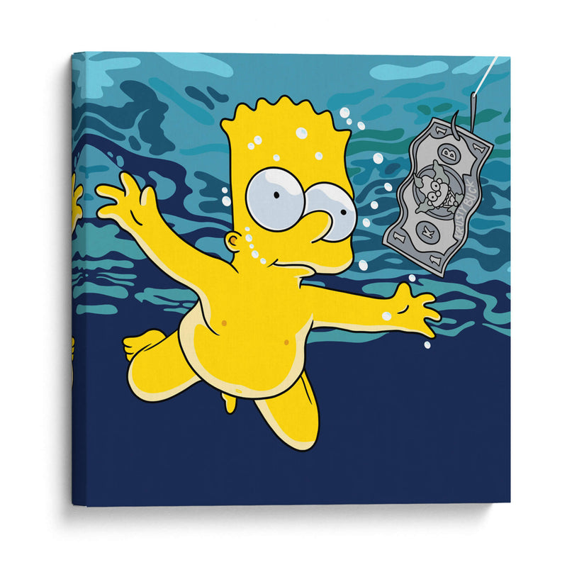 Nirvana Baby Simpsons - Fake Classics | Cuadro decorativo de Canvas Lab