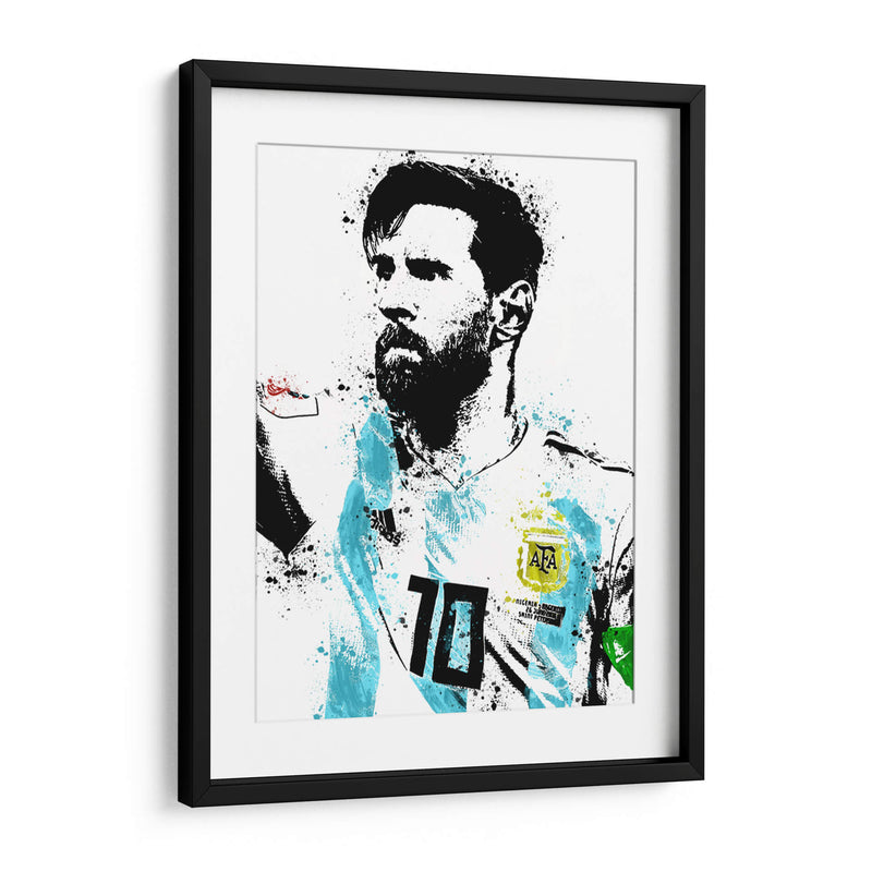 Messi Stencil Argentina - Fake Classics | Cuadro decorativo de Canvas Lab