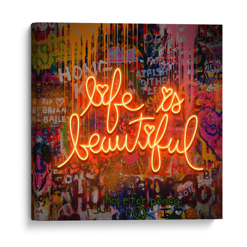 Life Is Beautiful - Fake Classics | Cuadro decorativo de Canvas Lab