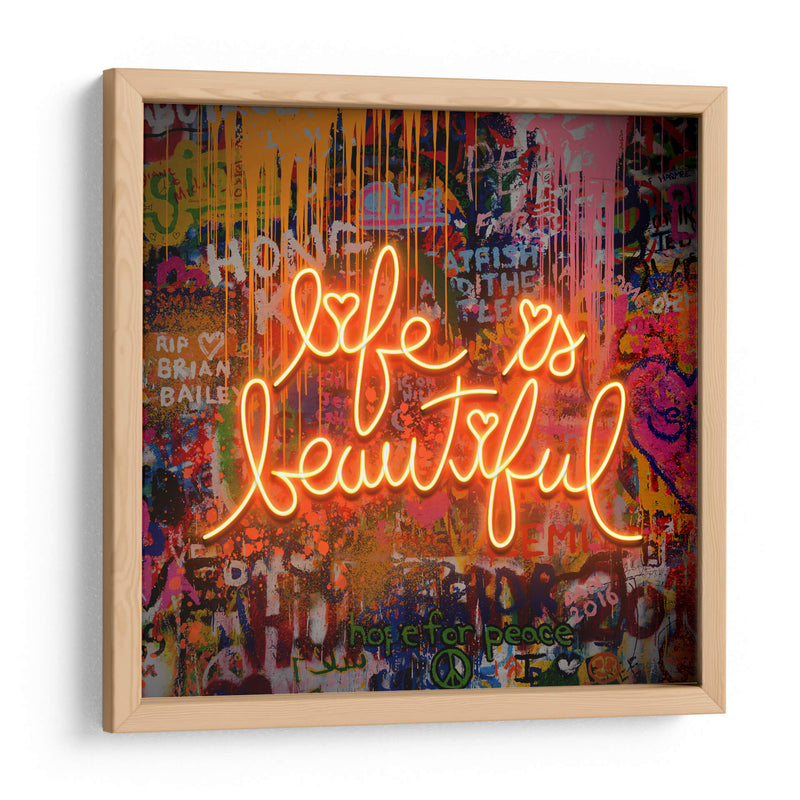 Life Is Beautiful - Fake Classics | Cuadro decorativo de Canvas Lab