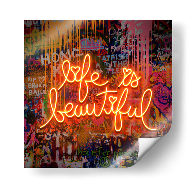 Life Is Beautiful - Fake Classics | Cuadro decorativo de Canvas Lab