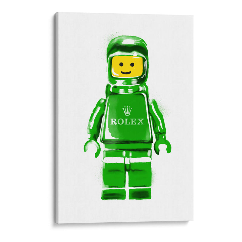 Lego Man Green - Fake Classics | Cuadro decorativo de Canvas Lab