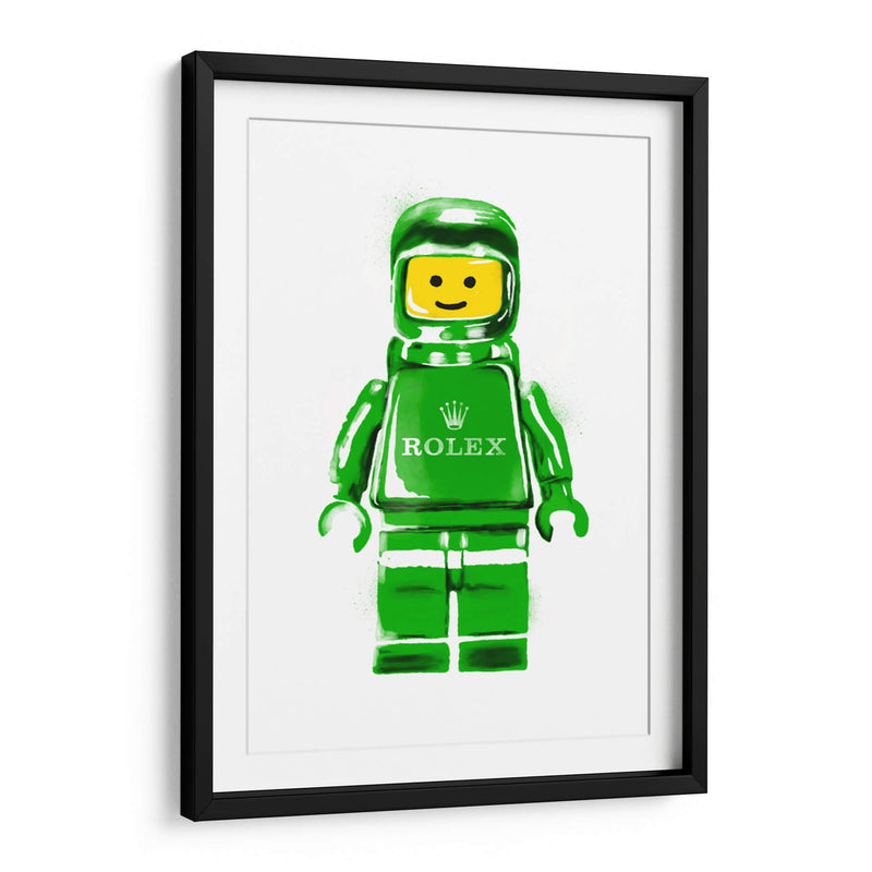 Lego Man Green - Fake Classics | Cuadro decorativo de Canvas Lab