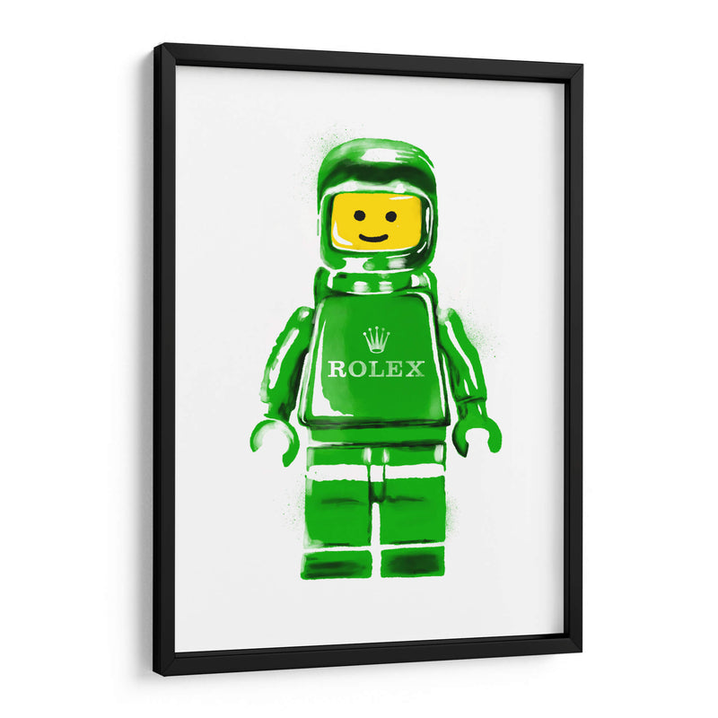 Lego Man Green - Fake Classics | Cuadro decorativo de Canvas Lab