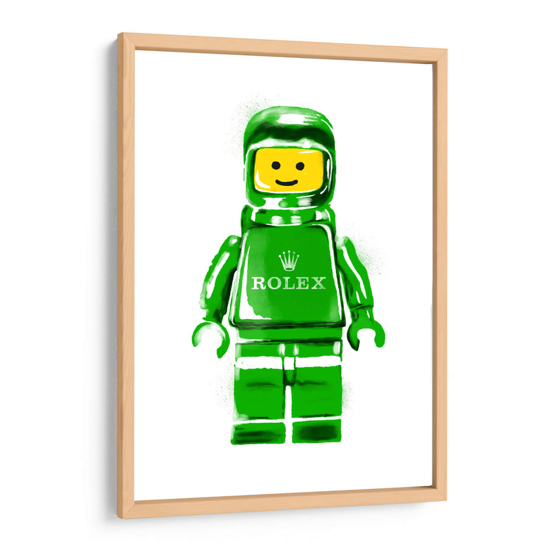 Lego Man Green - Fake Classics | Cuadro decorativo de Canvas Lab