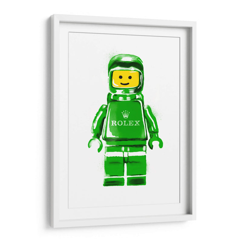 Lego Man Green - Fake Classics | Cuadro decorativo de Canvas Lab