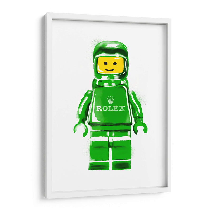 Lego Man Green - Fake Classics | Cuadro decorativo de Canvas Lab