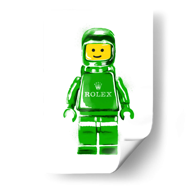 Lego Man Green - Fake Classics | Cuadro decorativo de Canvas Lab