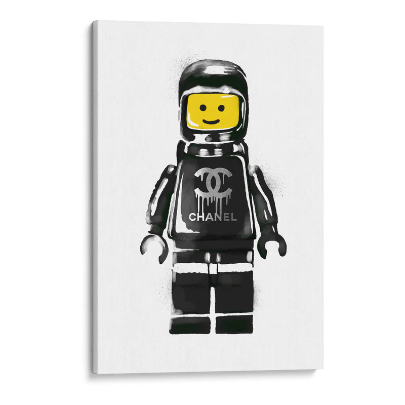 Lego Man Black - Fake Classics | Cuadro decorativo de Canvas Lab