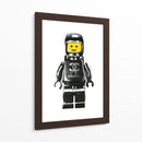 Lego Man Black - Fake Classics | Cuadro decorativo de Canvas Lab