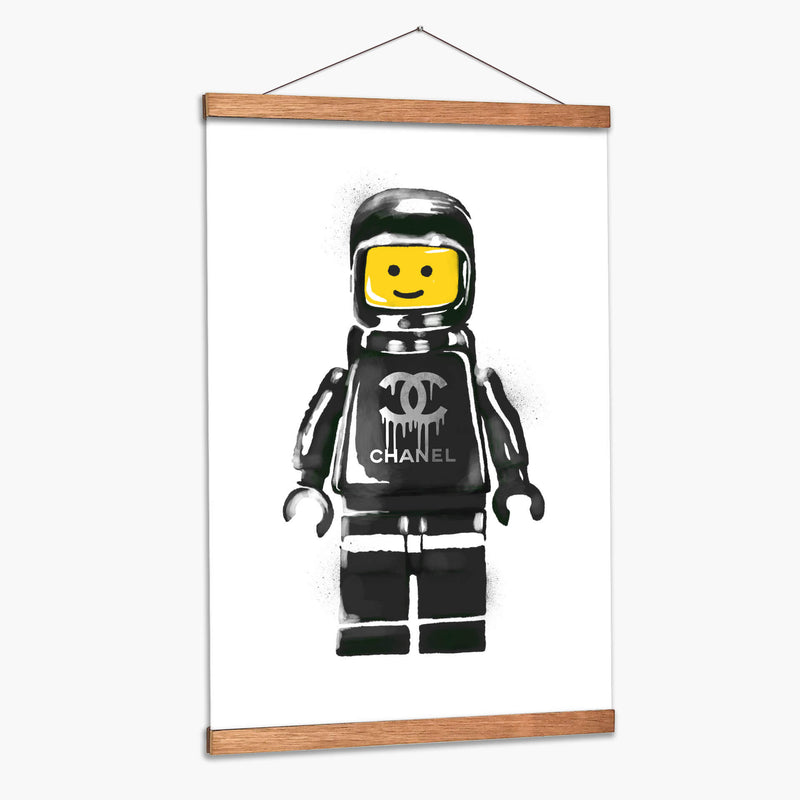 Lego Man Black - Fake Classics | Cuadro decorativo de Canvas Lab