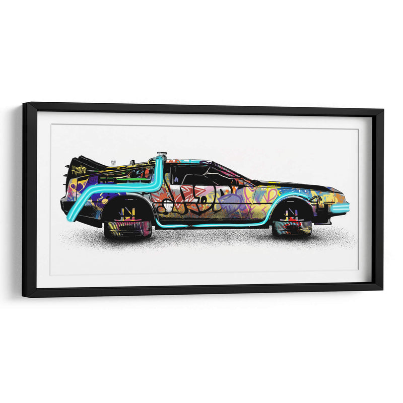 DeLorean Graffiti - David Aste | Cuadro decorativo de Canvas Lab