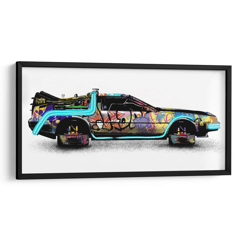 DeLorean Graffiti - David Aste | Cuadro decorativo de Canvas Lab