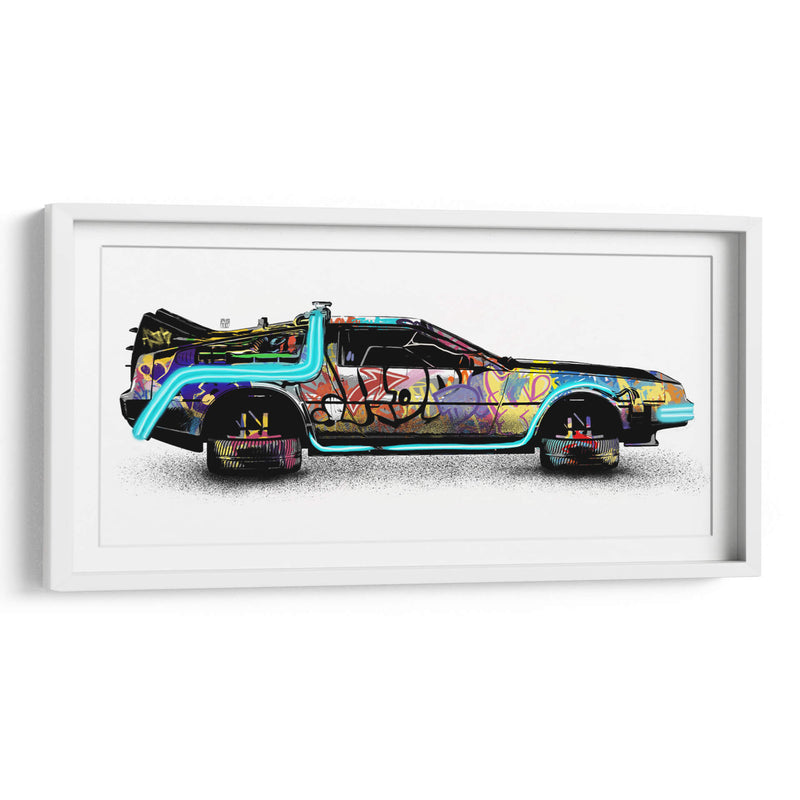 DeLorean Graffiti - David Aste | Cuadro decorativo de Canvas Lab