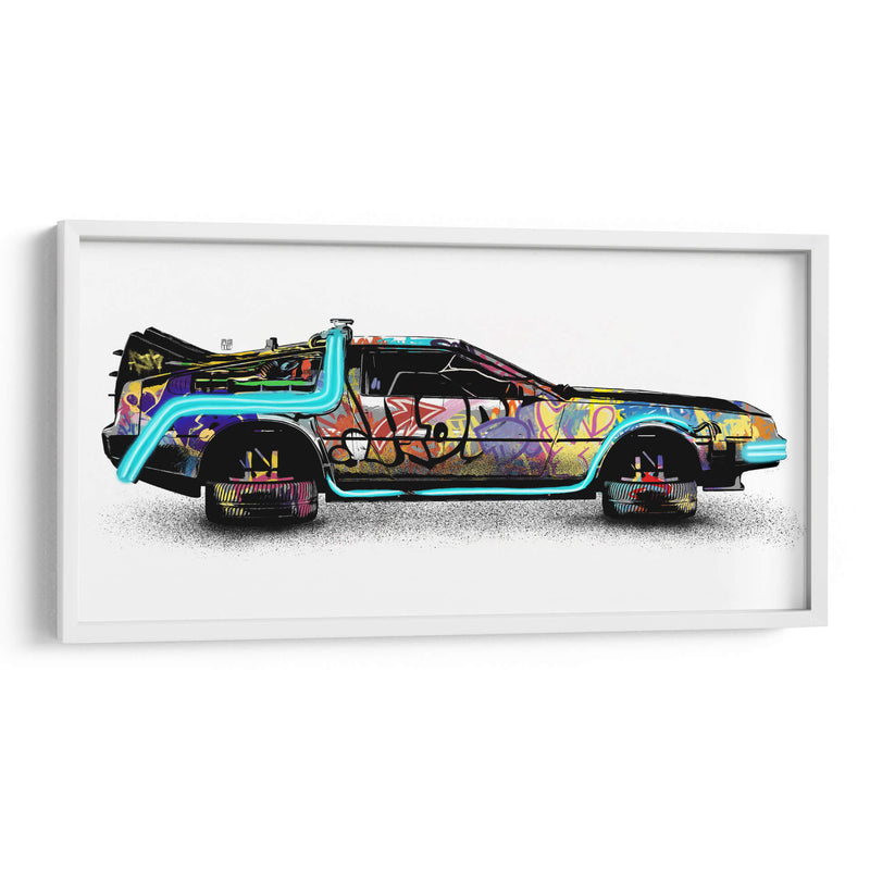 DeLorean Graffiti - David Aste | Cuadro decorativo de Canvas Lab