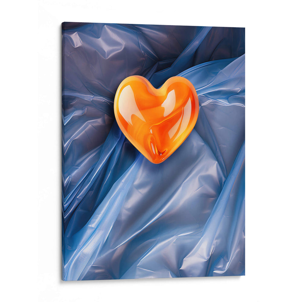 Corazón Naranja de Dulce en un Fondo de Plástico - DeLaVegaGaming | Cuadro decorativo de Canvas Lab