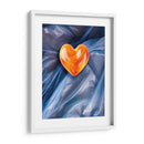 Corazón Naranja de Dulce en un Fondo de Plástico - DeLaVegaGaming | Cuadro decorativo de Canvas Lab