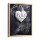 Corazón Blanco de Mármol sobre Mármol Negro - DeLaVegaGaming | Cuadro decorativo de Canvas Lab