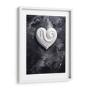 Corazón Blanco de Mármol sobre Mármol Negro - DeLaVegaGaming | Cuadro decorativo de Canvas Lab