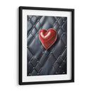 Corazón de Piel Rojo sobre Pared de Piel Negra - DeLaVegaGaming | Cuadro decorativo de Canvas Lab