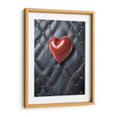 Corazón de Piel Rojo sobre Pared de Piel Negra - DeLaVegaGaming | Cuadro decorativo de Canvas Lab