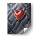 Corazón de Piel Rojo sobre Pared de Piel Negra - DeLaVegaGaming | Cuadro decorativo de Canvas Lab