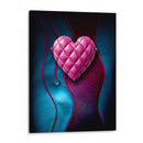 Corazón Rosa de Piel Sobre Piel Rosa y Azúl - DeLaVegaGaming | Cuadro decorativo de Canvas Lab
