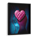 Corazón Rosa de Piel Sobre Piel Rosa y Azúl - DeLaVegaGaming | Cuadro decorativo de Canvas Lab
