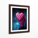 Corazón Rosa de Piel Sobre Piel Rosa y Azúl - DeLaVegaGaming | Cuadro decorativo de Canvas Lab