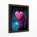 Corazón Rosa de Piel Sobre Piel Rosa y Azúl - DeLaVegaGaming | Cuadro decorativo de Canvas Lab