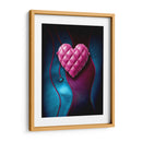 Corazón Rosa de Piel Sobre Piel Rosa y Azúl - DeLaVegaGaming | Cuadro decorativo de Canvas Lab