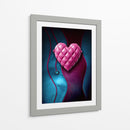 Corazón Rosa de Piel Sobre Piel Rosa y Azúl - DeLaVegaGaming | Cuadro decorativo de Canvas Lab