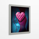 Corazón Rosa de Piel Sobre Piel Rosa y Azúl - DeLaVegaGaming | Cuadro decorativo de Canvas Lab