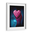 Corazón Rosa de Piel Sobre Piel Rosa y Azúl - DeLaVegaGaming | Cuadro decorativo de Canvas Lab